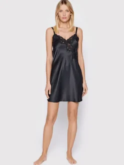 LAUREN RALPH LAUREN Koszula nocna ILN31684 Czarny Regular Fit
