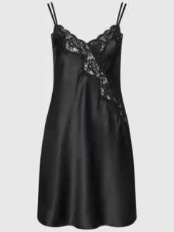 LAUREN RALPH LAUREN Koszula nocna ILN31684 Czarny Regular Fit