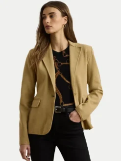 LAUREN RALPH LAUREN Marynarka 200971364002 Beżowy Straight Fit