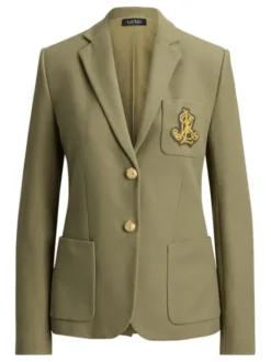 LAUREN RALPH LAUREN Marynarka Bullion 200797305033 Zielony Regular Fit