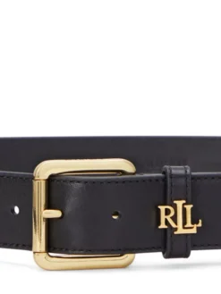LAUREN RALPH LAUREN Pasek Damski Logo Keeper 412968765001 Czarny
