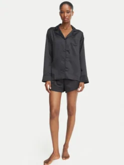 LAUREN RALPH LAUREN Piżama ILN12321 Czarny Regular Fit