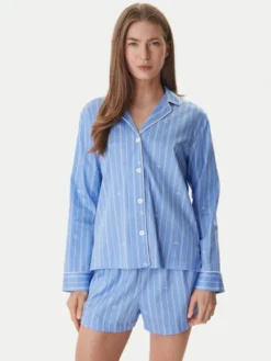 LAUREN RALPH LAUREN Piżama ILN12490 Niebieski Regular Fit