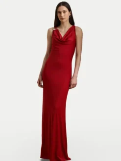 LAUREN RALPH LAUREN Sukienka wieczorowa 253971057002 Czerwony Slim Fit