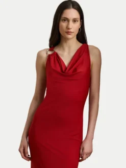 LAUREN RALPH LAUREN Sukienka wieczorowa 253971057002 Czerwony Slim Fit