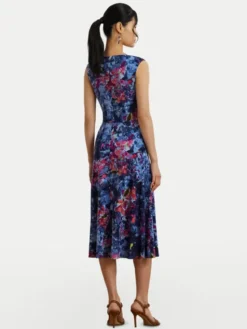 LAUREN RALPH LAUREN Sukienka koktajlowa 200973610001 Granatowy Regular Fit