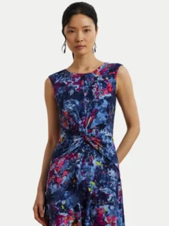 LAUREN RALPH LAUREN Sukienka koktajlowa 200973610001 Granatowy Regular Fit