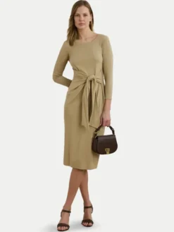 LAUREN RALPH LAUREN Sukienka codzienna 200973598001 Beżowy Slim Fit