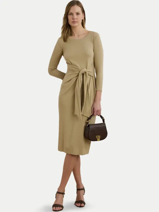 LAUREN RALPH LAUREN Sukienka codzienna 200973598001 Beżowy Slim Fit
