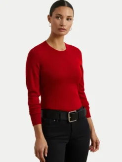 LAUREN RALPH LAUREN Sweter 200919114016 Czerwony Slim Fit