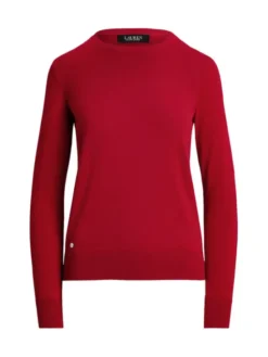 LAUREN RALPH LAUREN Sweter 200919114016 Czerwony Slim Fit