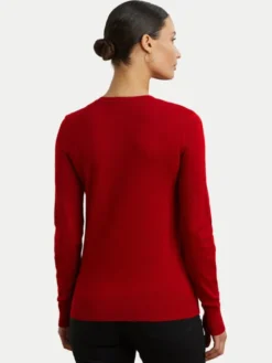 LAUREN RALPH LAUREN Sweter 200919114016 Czerwony Slim Fit