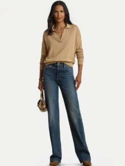 LAUREN RALPH LAUREN Sweter 200P14056004 Beżowy Regular Fit