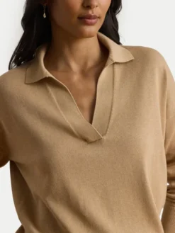 LAUREN RALPH LAUREN Sweter 200P14056004 Beżowy Regular Fit