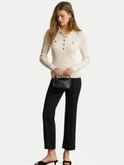 LAUREN RALPH LAUREN Sweter 200P03459003 Kremowy Slim Fit