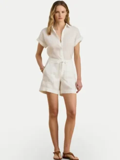 LAUREN RALPH LAUREN Szorty materiałowe 200P13694001 Biały Regular Fit