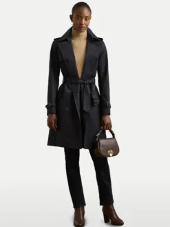 LAUREN RALPH LAUREN Trencz 297967122003 Granatowy Regular Fit