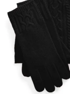 LAUREN RALPH LAUREN Zestaw czapka, szalik i rękawiczki 454960056002 Czarny