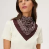 LEBRAND Chusta Bandana Bordowy