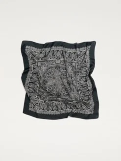 LEBRAND Chusta Bandana Jedwabna Czarny
