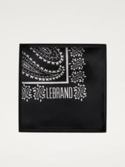 LEBRAND Chusta Bandana Jedwabna Czarny