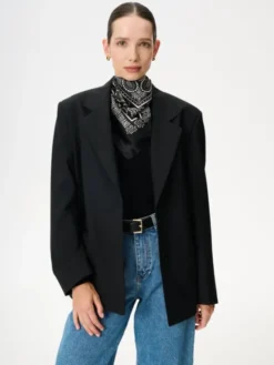 LEBRAND Chusta Bandana Jedwabna Czarny