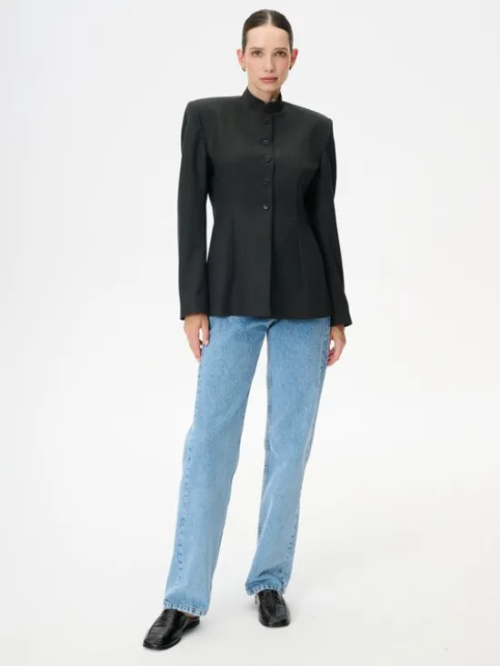 LEBRAND Marynarka Taco Szary ciemny Regular Fit