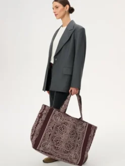 LEBRAND Torba na zakupy Capri Bordowy
