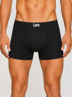 Lee Bokserki Gannon 3 Pack Cotton Elastane Trunks Czarny