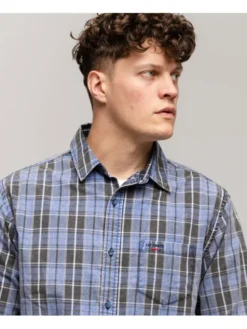 Lee Cooper Koszula WILL 2124 Niebieski Regular Fit