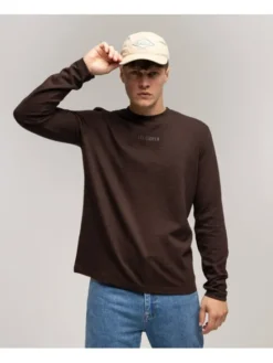 Lee Cooper Longsleeve MARCEL 2150 Brązowy Regular Fit