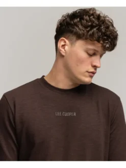 Lee Cooper Longsleeve MARCEL 2150 Brązowy Regular Fit