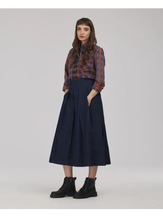 Lee Cooper Spódnica jeansowa HOA Niebieski Regular Fit