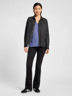 Lee Jeansy BREESE Czarny Bootcut Fit