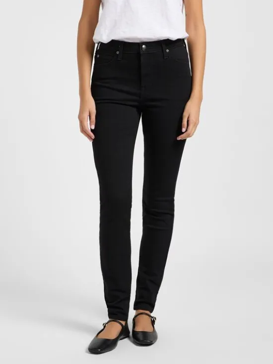 Lee Jeansy SCARLETT HIGH Czarny Skinny Fit
