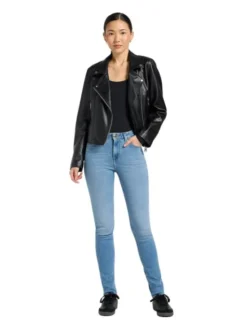 Lee Jeansy Scarlett High Niebieski Slim Fit