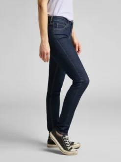 Lee Jeansy Scarlett Solid Blue Granatowy Skinny Fit