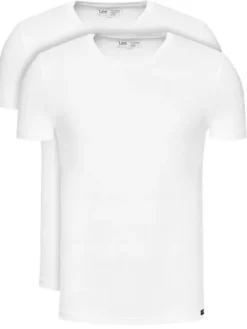 Lee Komplet t-shirtów L680CM12 112117015 Biały Regular Fit