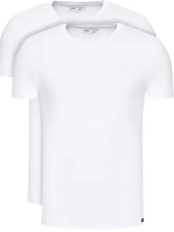 Lee Komplet t-shirtów L680CM12 112117015 Biały Regular Fit