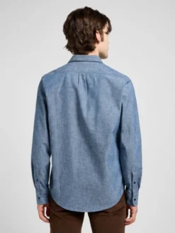 Lee Koszula PATCH SHIRT Niebieski Regular Fit