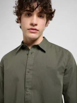 Lee Koszula Patch Shirt Zielony Regular Fit