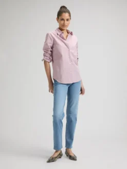 Lee Koszula POCKETLESS SHIRT Różowy Regular Fit