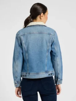 Lee Kurtka jeansowa SHERPA RIDER JKT Niebieski Regular Fit