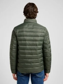 Lee Kurtka przejściowa Stand Collar Puffer Zielony Regular Fit
