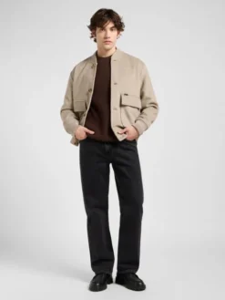 Lee Kurtka przejściowa WOOL BOMBER JACKET Szary Regular Fit