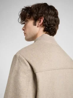 Lee Kurtka przejściowa WOOL BOMBER JACKET Szary Regular Fit