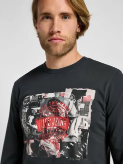 Lee Longsleeve LS UTILITY ARTIST TEE Czarny Regular Fit