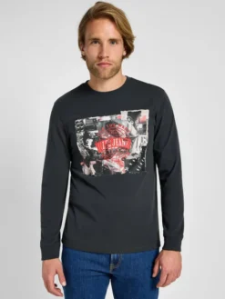 Lee Longsleeve LS UTILITY ARTIST TEE Czarny Regular Fit