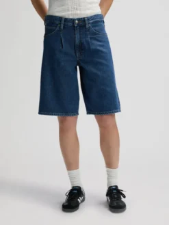 Lee Szorty jeansowe DRAPEY JORT Niebieski Regular Fit