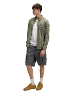 Lee Szorty materiałowe Sierra Short Szary Cargo Fit